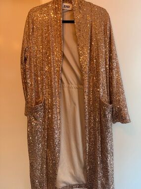 BB Dakota Rose Gold Sequin Duster